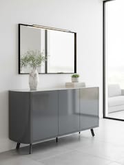 Kettler Gloss Grey Lorenzo 3 Door Sideboard - Image 1 of 5