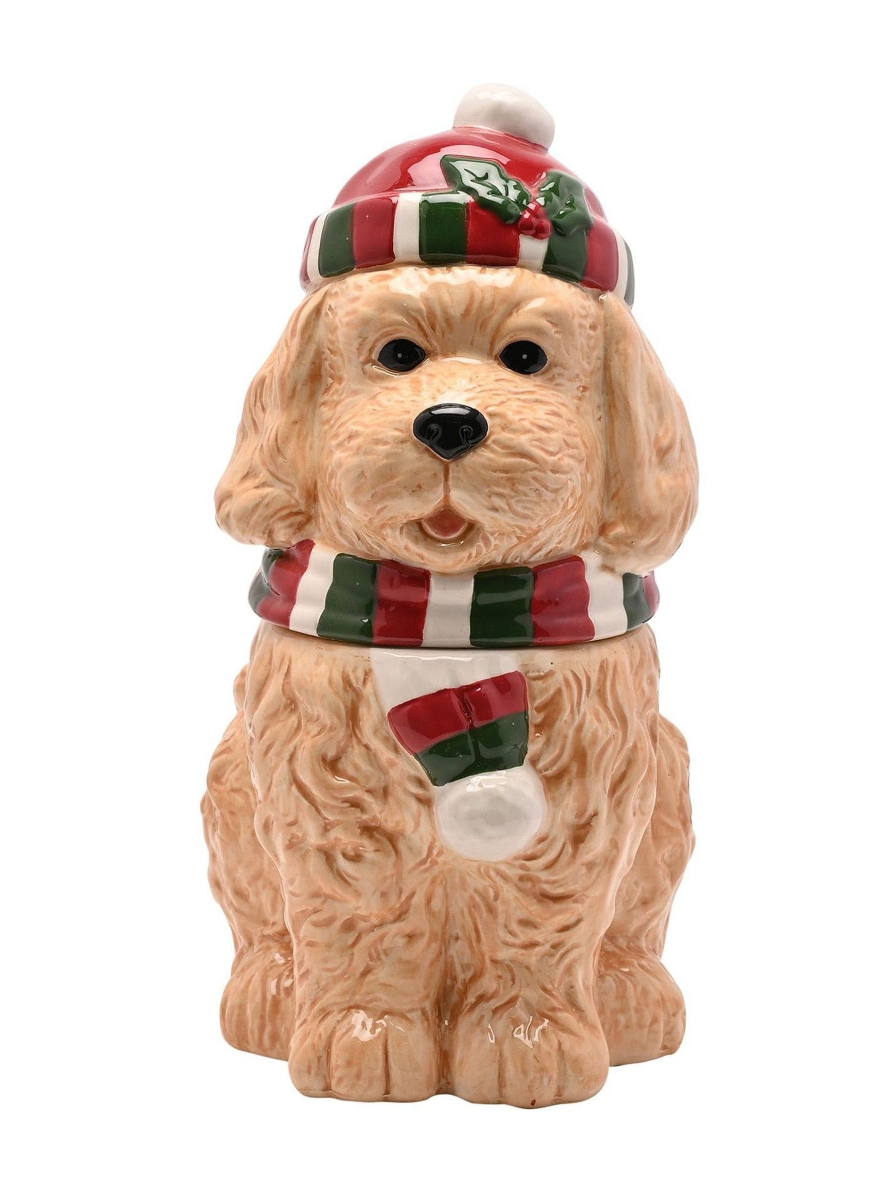 Widdop Christmas Cockerpoo Treat Jar – Festive Ceramic Dog Shaped Biscuit, Sweet & Cookie Storage Jar – Santa & Friends Kitchen Decoration & Gift - Image 4
