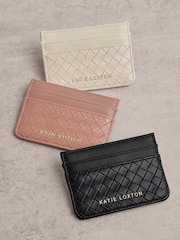 Katie Loxton Pink Nova Woven Texture Card holder - Image 1 of 4