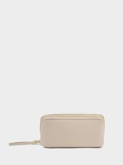 Katie Loxton White Fold Out Mirror Make-Up Bag - Image 1 of 4