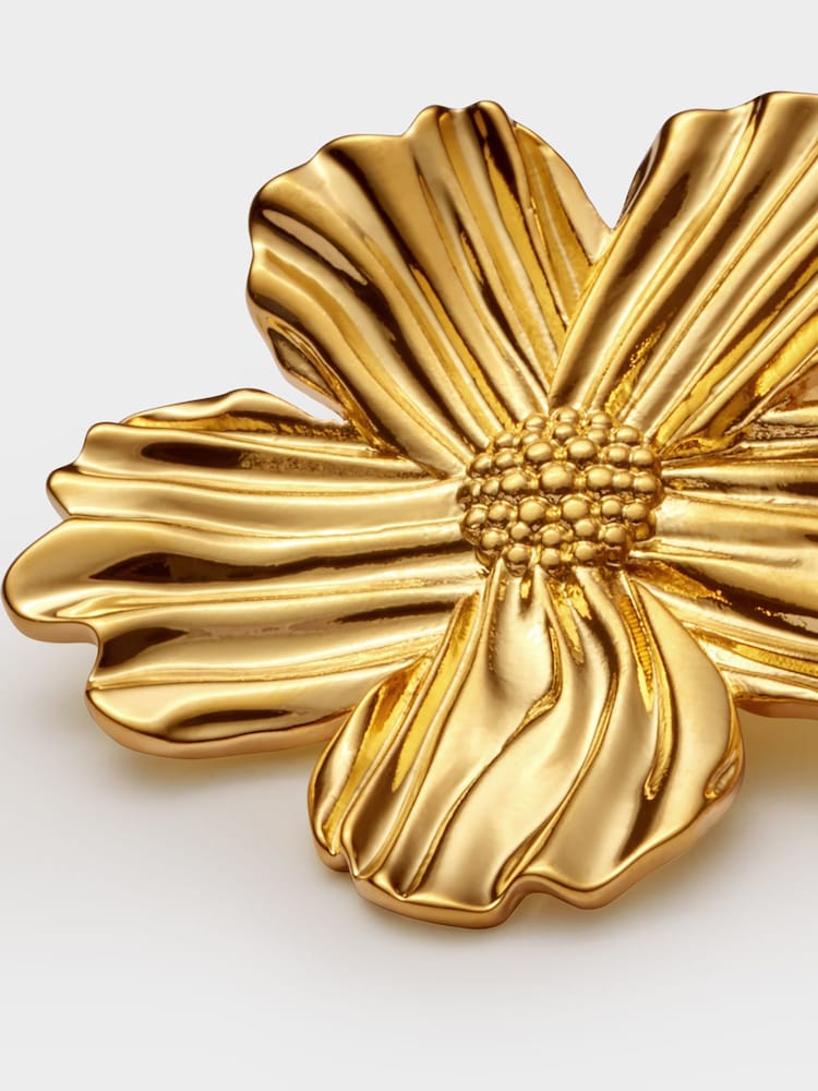 Katie Loxton Gold Tone Floramoure Oversized Earrings - Image 4 of 4