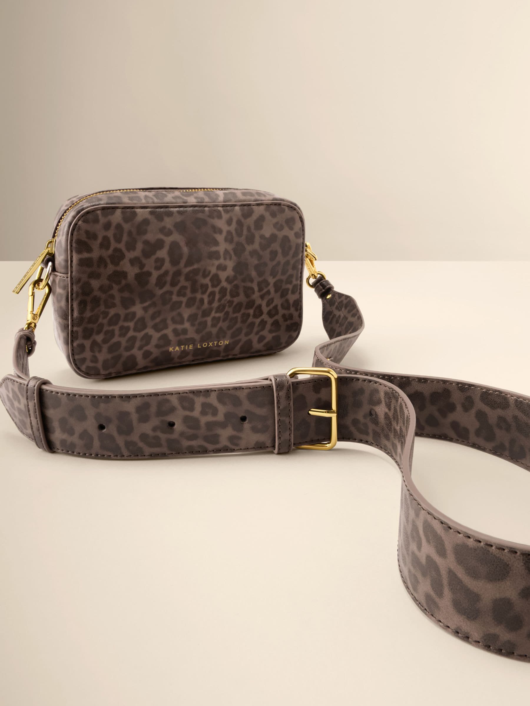 Buy Katie Loxton Brown Avery Leopard Small Cross-Body Bag from the
