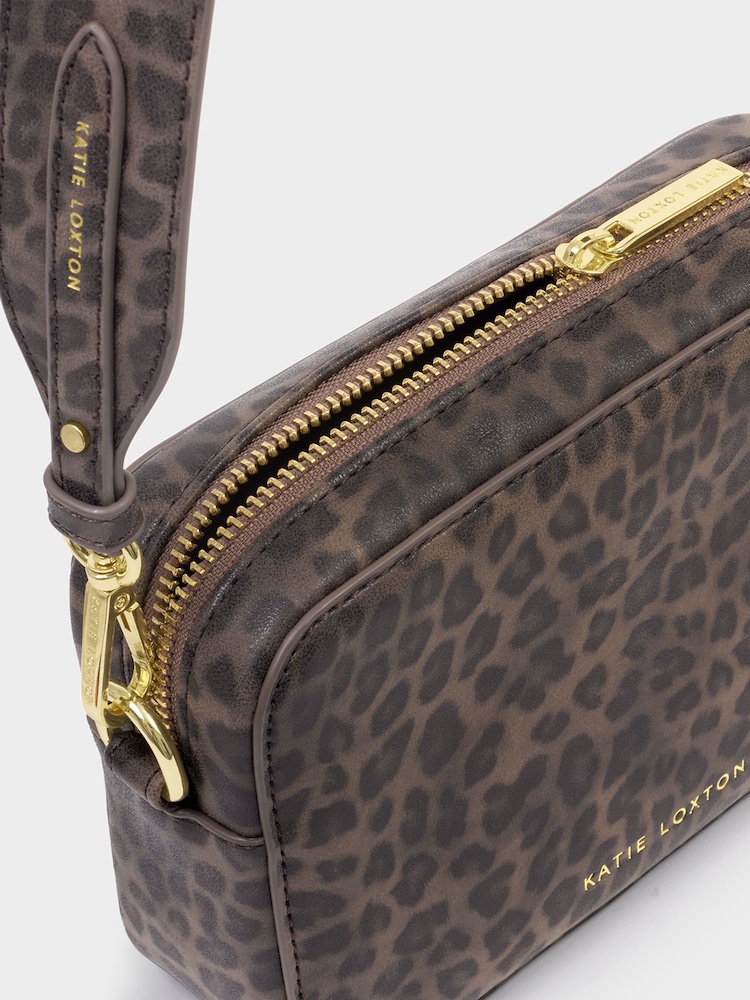 Katie Loxton Brown Avery Leopard Small Cross-Body Bag - Image 7 of 7