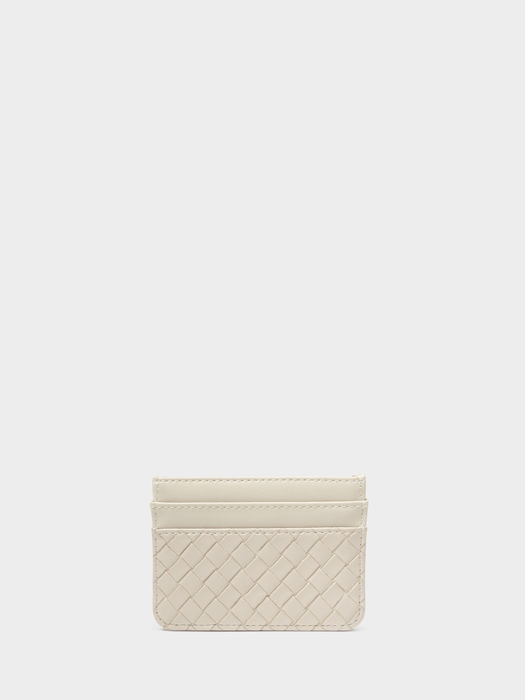 Katie Loxton White Nova Woven Texture Card holder - Image 2 of 4