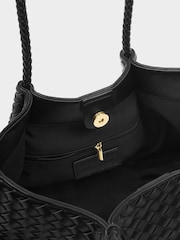 Katie Loxton Black Nova Woven Tote Bag - Image 3 of 5