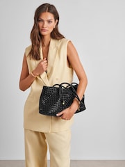 Katie Loxton Black Nova Woven Tote Bag - Image 5 of 5