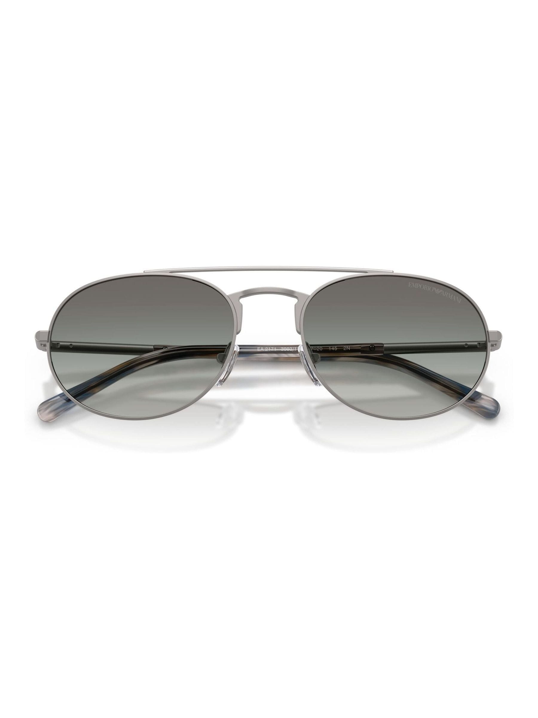 Emporio Armani Ea2171 Aviator Sunglasses - Male - Sunglasses - Gray - 57 Mm - Accessories - Image 5