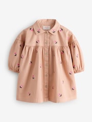 Cath Kidston Pink Floral Long Sleeve Collar Dress (3mths-8yrs) - Image 1 of 5