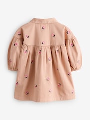 Cath Kidston Pink Floral Long Sleeve Collar Dress (3mths-8yrs) - Image 2 of 5