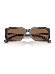 Ralph By Ralph Lauren Brown 0RA5342U Rectangle Sunglasses - Image 4 of 5