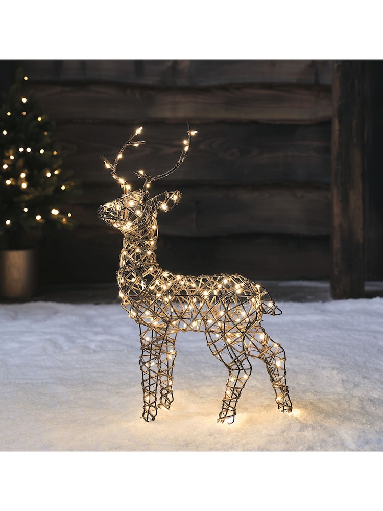 Lights4fun Brown 56cm Studley Stag LED Light Up Reindeer - Image 1 of 4 Lights4fun Brown 56cm Studley Stag LED Light Up Reindeer - Image 1 of 4