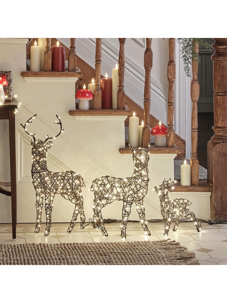 Lights4fun Brown 56cm Studley Stag LED Light Up Reindeer - Image 2 of 4 Lights4fun Brown 56cm Studley Stag LED Light Up Reindeer - Image 2 of 4