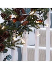 Lights4fun Clear 30 Warm LED Star Fairy Lights On Clear Cable - Image 1 of 6