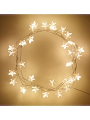 Lights4fun Clear 30 Warm LED Star Fairy Lights On Clear Cable - Image 6 of 6