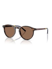 Polo Ralph Lauren Brown 0Ph4236 Round Sunglasses - Image 1 of 5