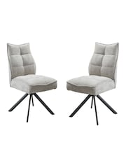 Kettler Set of 2 Grey Rachel Swivel Dining Chairs - Image 4 of 4