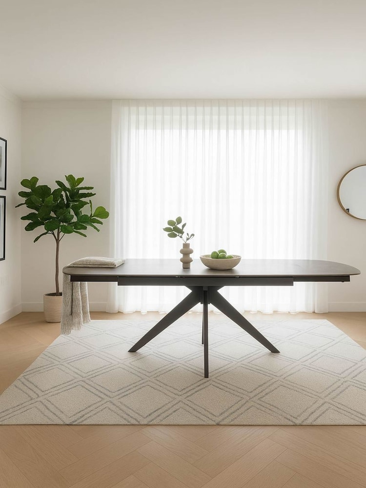 Kettler Grey Lorenzo 6 Seater Extending Dining Table - Image 1 of 10