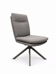 Kettler Set of 2 Grey Joey Swivel Dining Chairs - Image 6 of 8