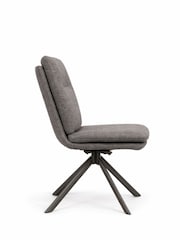 Kettler Set of 2 Grey Joey Swivel Dining Chairs - Image 7 of 8