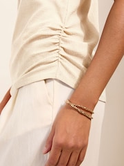 Friends Like These Ivory V-Neck Lace Trim Top - Image 3 of 5