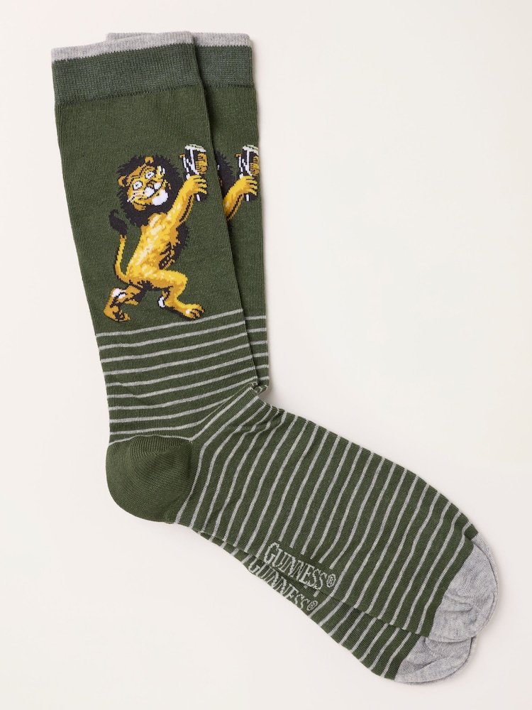 FatFace Green Guinness Lion Socks - Image 1 of 2 FatFace Green Guinness Lion Socks - Image 1 of 2