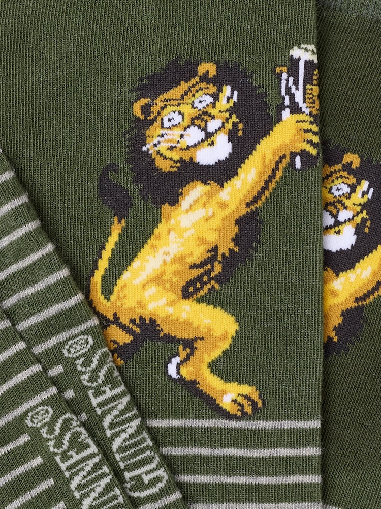 FatFace Green Guinness Lion Socks - Image 2 of 2 FatFace Green Guinness Lion Socks - Image 2 of 2