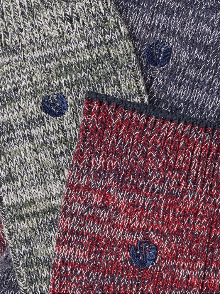 FatFace Navy 3 Pairs of Boot Socks - Image 3 of 3