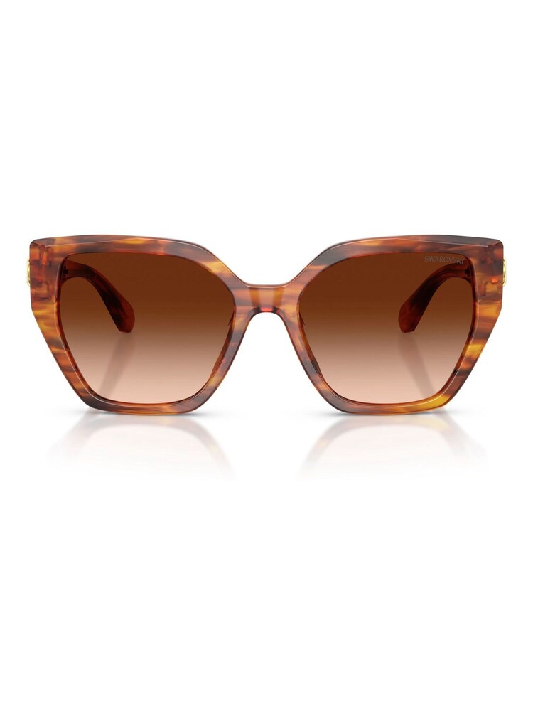 Swarovski Brown 0SK6044U Irregular Brown Sunglasses - Image 1 of 5