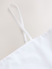 לבן - Strappy Bubble Hem Mini Dress - תמונה 5 מתוך 6
