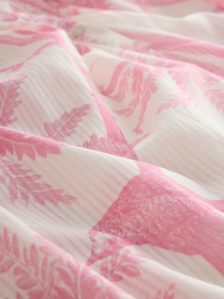 Crema/floral rosa - Voluminous Beach Shirt - Imagen 9 de 9