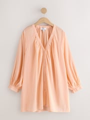 Apricot Voluminous Beach Shirt - Image 7 of 9