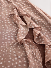 Deer Print Strappy Ruffle Maxi Slip Dress - Image 6 of 7