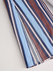 Chocolate Brown Blue Stripe Longline Cami Top - Image 9 of 9