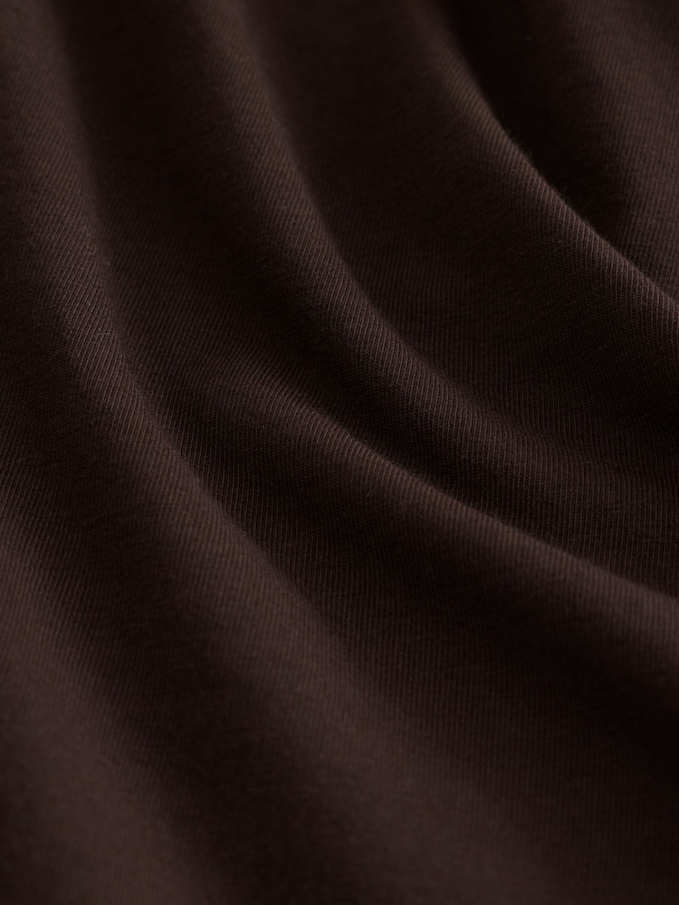 Chocolate Gold Hardwear One Shoulder Knot Detail Midi Dress - Image 10 of 10