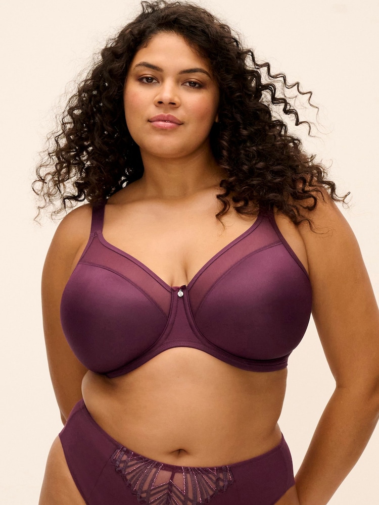 Elomi Purple Smooth Underwire Moulded Non Padded Bra - Image 1 of 5 Elomi Purple Smooth Underwire Moulded Non Padded Bra - Image 1 of 5