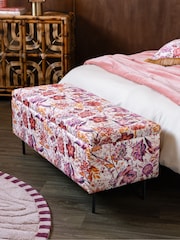 Rockett St George Charleston Garden Velvet Loren Storage Ottoman Bench - Image 1 of 11
