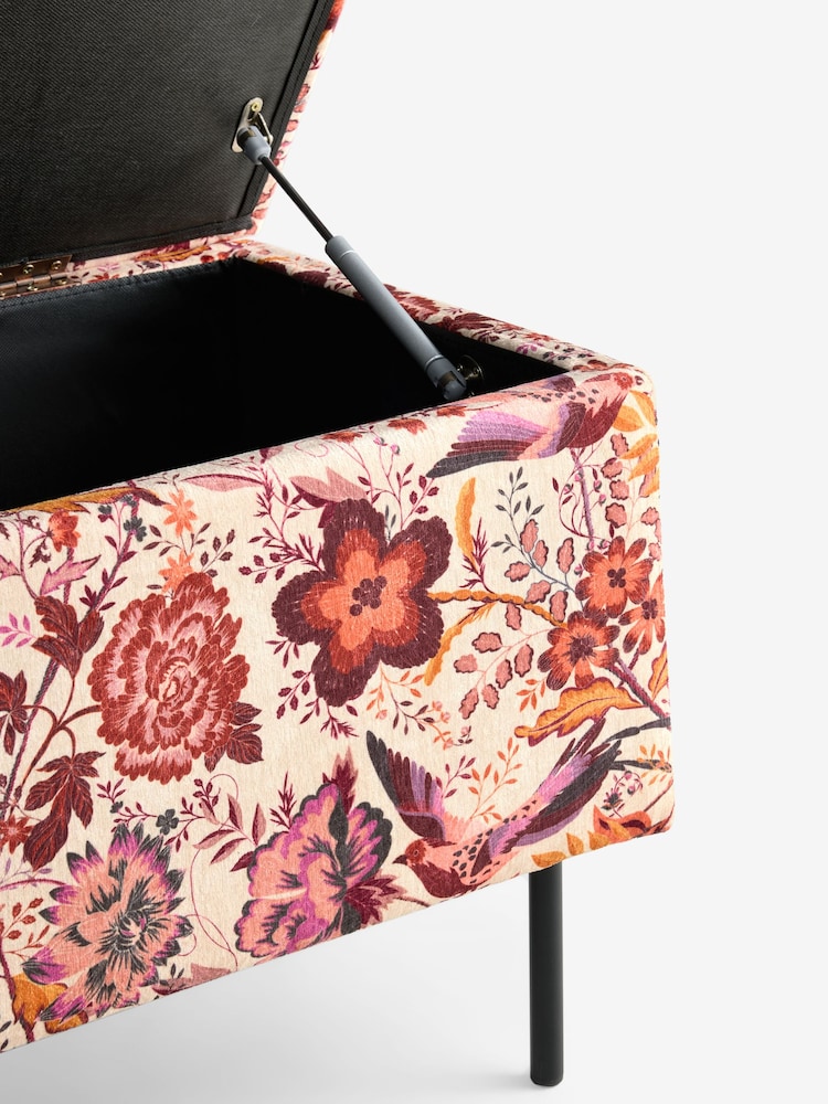 Rockett St George Charleston Garden Velvet Loren Storage Ottoman Bench - Image 11 of 11 Rockett St George Charleston Garden Velvet Loren Storage Ottoman Bench - Image 11 of 11