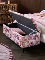Rockett St George Charleston Garden Velvet Loren Storage Ottoman Bench - Image 2 of 11