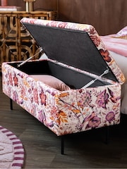 Rockett St George Charleston Garden Velvet Loren Storage Ottoman Bench - Image 4 of 11