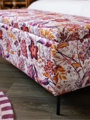 Rockett St George Charleston Garden Velvet Loren Storage Ottoman Bench - Image 6 of 11