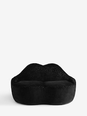 Rockett St George Leopard Luxe Black Luscious Lips Small 2 Seater Sofa - Image 6 of 8