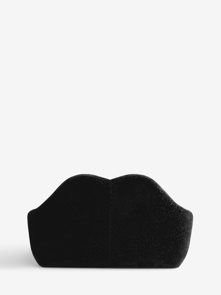 Rockett St George Leopard Luxe Black Luscious Lips Small 2 Seater Sofa - Image 8 of 8 Rockett St George Leopard Luxe Black Luscious Lips Small 2 Seater Sofa - Image 8 of 8