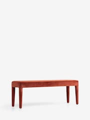 Rockett St George Luxe Needlecord Velvet Burnt Sienna Orange Starlet Bench - Image 10 of 12