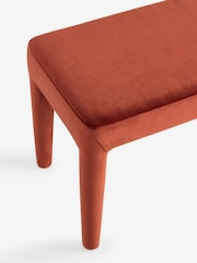 Rockett St George Luxe Needlecord Velvet Burnt Sienna Orange Starlet Bench - Image 12 of 12