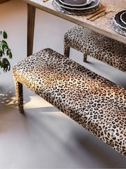 Rockett St George Leopard Love Velvet Starlet Bench - Image 2 of 9
