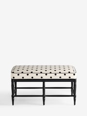 Rockett St George Polka Noir Monochrome Rebel Spindle Bench - Image 1 of 11
