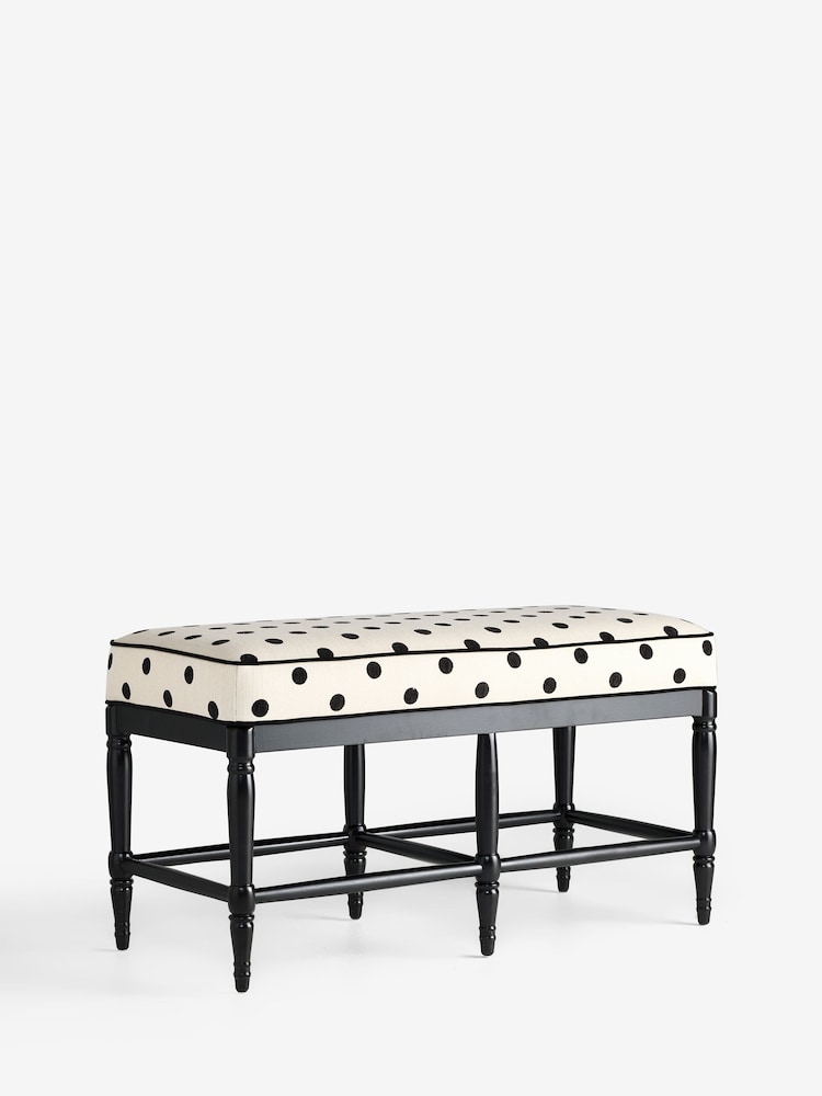 Rockett St George Polka Noir Monochrome Rebel Spindle Bench - Image 2 of 11