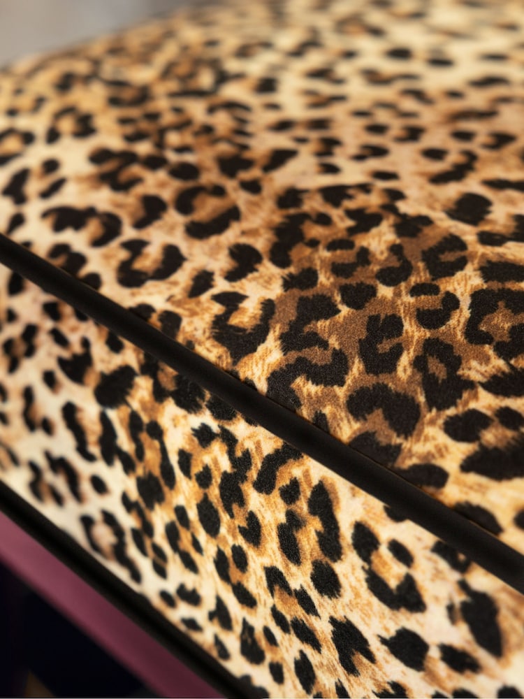 Rockett St George Leopard Love Velvet Rebel Spindle Bench - Image 2 of 8