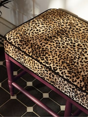 Rockett St George Leopard Love Velvet Rebel Spindle Bench - Image 4 of 8
