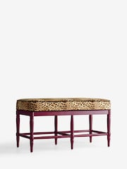 Rockett St George Leopard Love Velvet Rebel Spindle Bench - Image 6 of 8